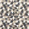 Tela decorativa Panama media Triángulos – beige/gris,  thumbnail number 1