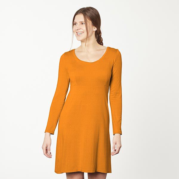 Tela de jersey de algodón Uni mediano – naranja,  image number 6