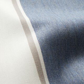 Telas para exteriores Lona Rayas finas – blanco lana/azul gris, 