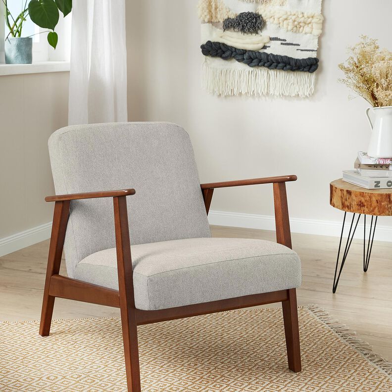 Tela de tapicer&iacute;a Melange suave &ndash; gris claro,  image number 5