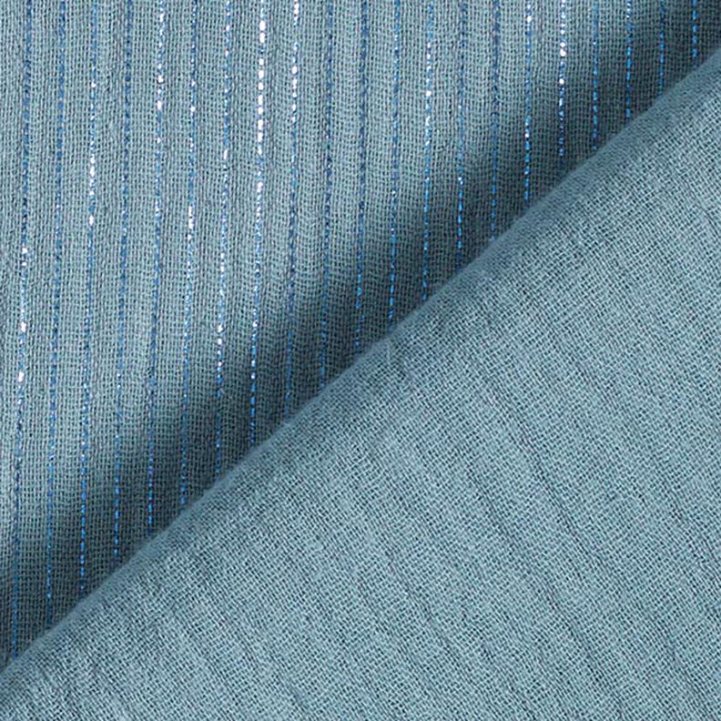 Muselina de algodón rayas brillantes – azul grisáceo pálido,  image number 5