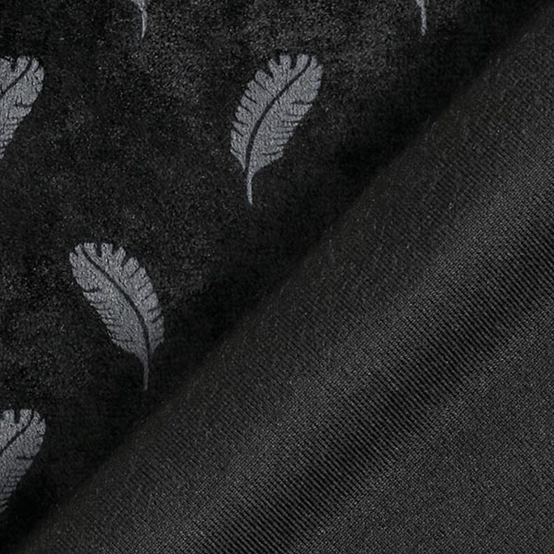 Nicki terciopelo plumas – negro,  image number 4