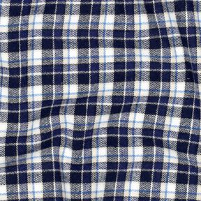 Franela de algodón Cuadrados pequeños – azul marino/blanco lana, 