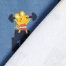 Tela de jersey de algodón Animales de fitness | PETIT CITRON – azul metálico,  thumbnail number 7