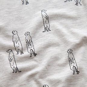 Tela de jersey de algodón Suricata – naturaleza, 