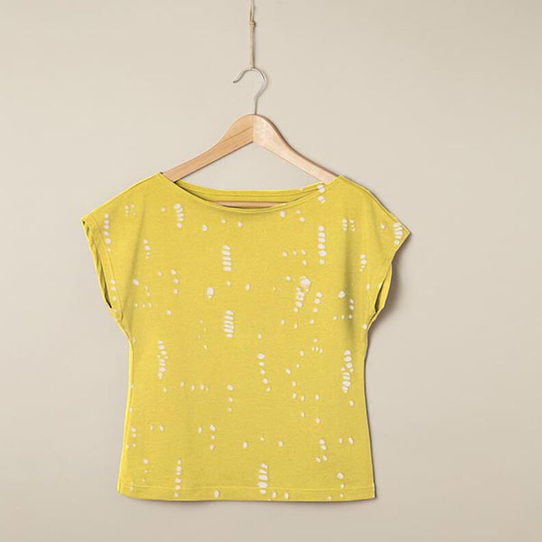 Tela de jersey de algodón Destroyed – amarillo limón,  image number 6
