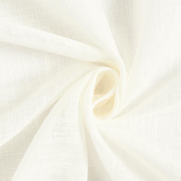 Tejido para cortinas Voile Apariencia de lino 300 cm – blanco lana,  image number 1
