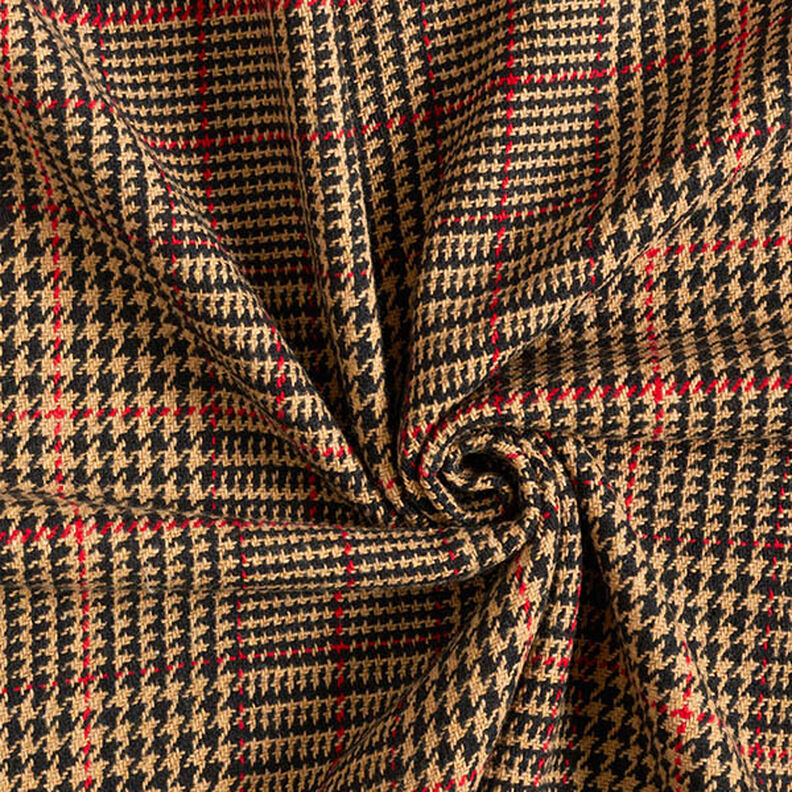 Tela de algodón para abrigo Príncipe de Gales – moca,  image number 3