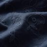Tela de gabardina elástica con zarcillos – azul marino,  thumbnail number 2