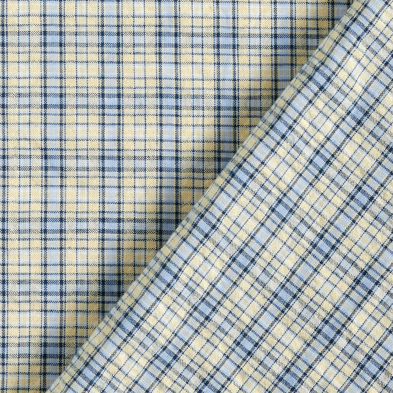 Mezcla de algodón a cuadros – almendra/azul claro,  image number 5