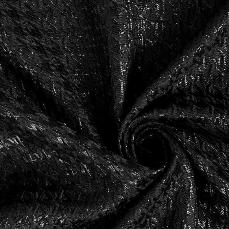 Cloqué Pata de gallo con purpurina – negro,  image number 3