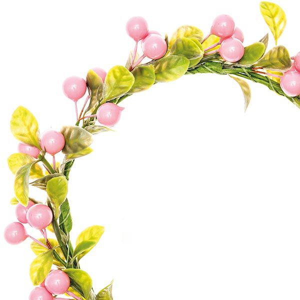 Decoración Guirnalda Floral con bayas [Ø 12 cm/ 17 cm] – rosa/verde,  image number 2