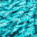 Felpa francesa veraniega Variaciones de estrellas | Glitzerpüppi – azul agua, 