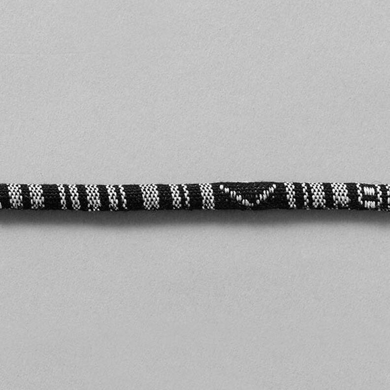 Cordel Étnico [6mm] – negro/blanco,  image number 2