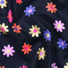 Pana de bebé Flores con estampado de purpurina | Poppy Fabrics – azul marino,  thumbnail number 2