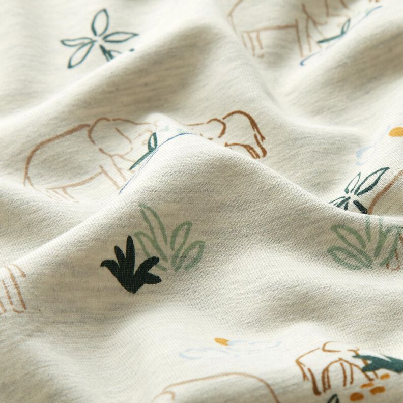 Tela de jersey de algodón Elefantes en la estepa | by Poppy – naturaleza,  image number 2