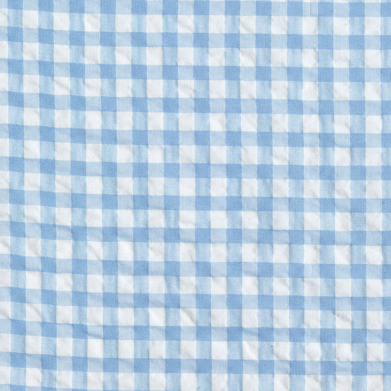 Seersucker con cuadros vichy grandes – blanco/azul claro,  image number 1