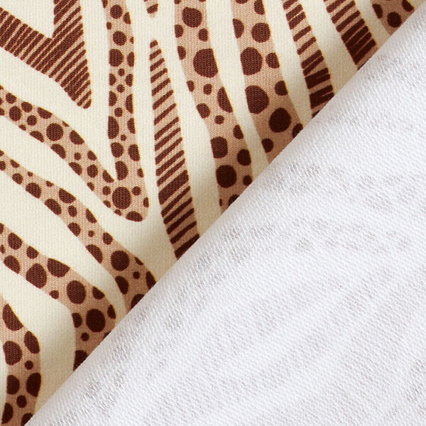 GOTS Felpa francesa veraniega Cebra | Tula – beige claro/marrón oscuro,  image number 4
