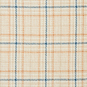 Tejido de abrigo cuadros y pata de gallo – blanco/beige claro, 