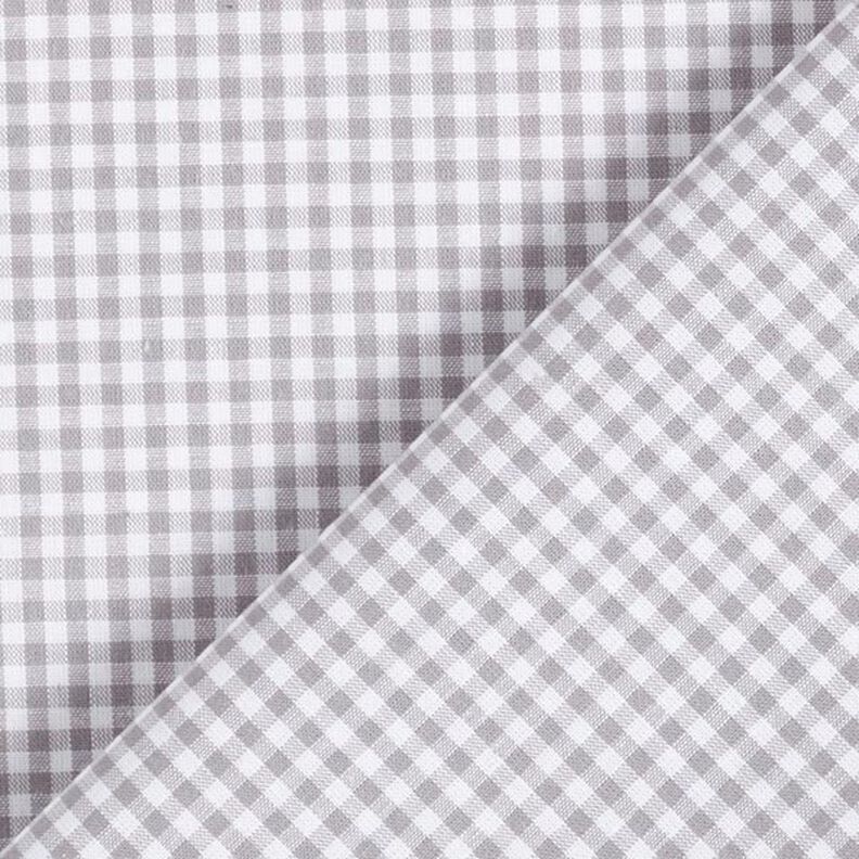Popelina de algodón Tela Vichy a cuadros, hilo teñido – gris/blanco,  image number 6