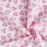 Tela de algodón Cretona Corazones con ojos – blanco/rosa,  thumbnail number 3