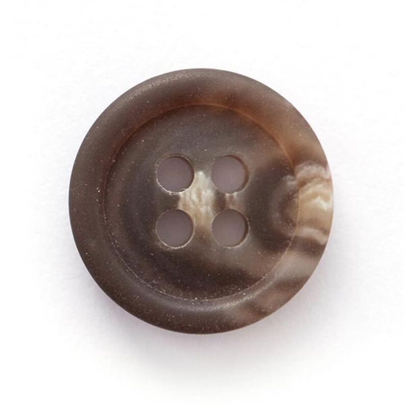 Botón de piel Recycling 4 agujeros  – negro/marrón claro,  image number 1