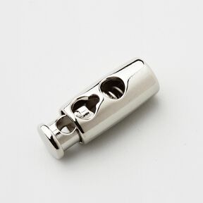 Tope de cordón metall [Abertura: 3 mm] – plata metalizada, 