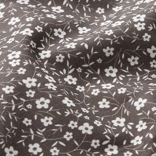 Popelina de algodón Mil flores – marrón oscuro, 