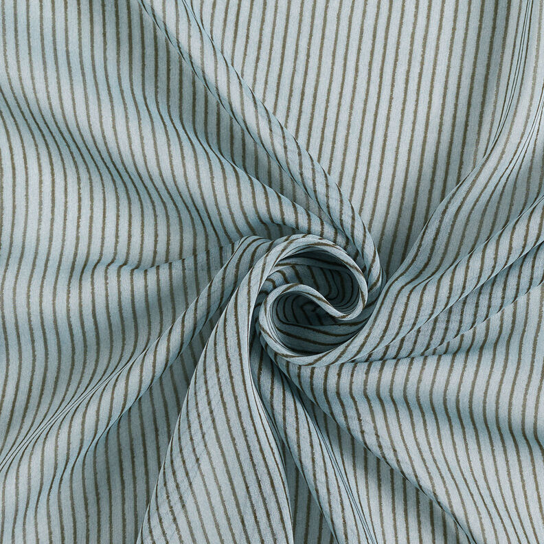 Gasa de seda con rayas estrechas – azul claro/gris oscuro,  image number 4