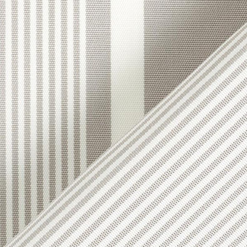 Telas para exteriores Lona Mezcla de rayas – gris claro/blanco,  image number 5