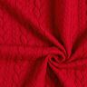 Tela de jersey jacquard Cloqué Punto trenzado – rojo,  thumbnail number 3