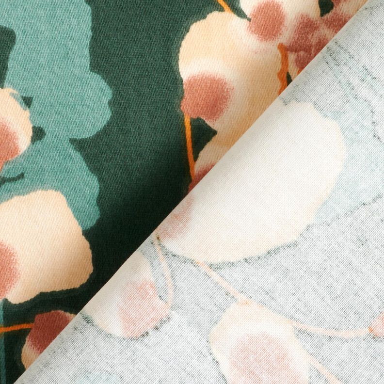 Sat&eacute;n de algod&oacute;n Plantas trepadoras &ndash; verde oscuro/arena,  image number 4