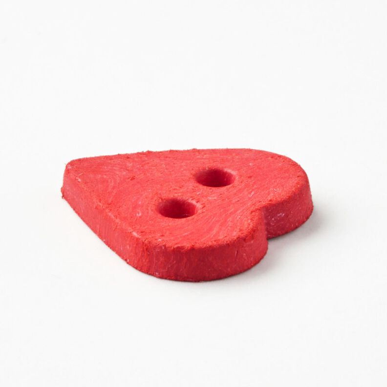 Botón de corazón [Ø 15 mm] – chili,  image number 2