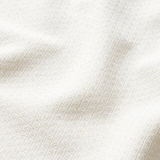 Tela decorativa Jacquard Rombos pequeños – blanco lana, 