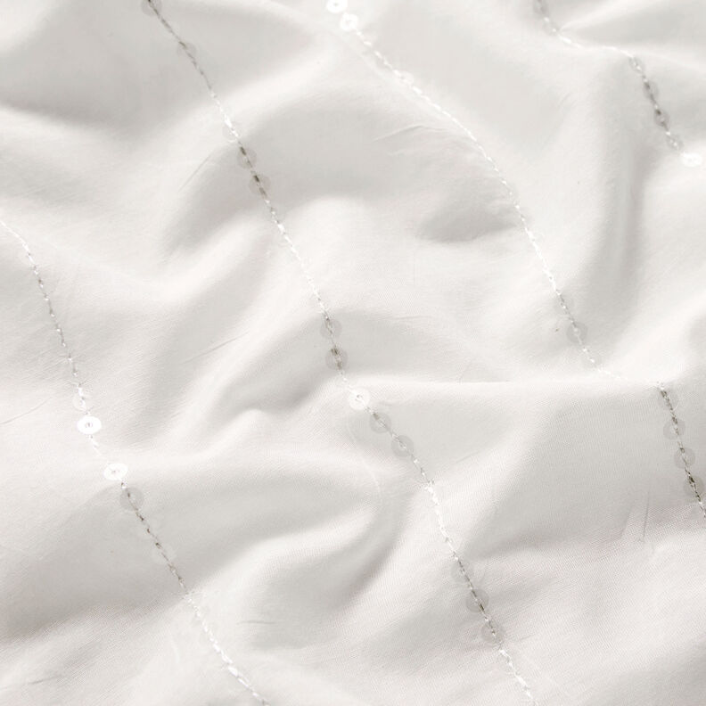 Voile mezcla algodón-seda lentejuelas – blanco,  image number 2