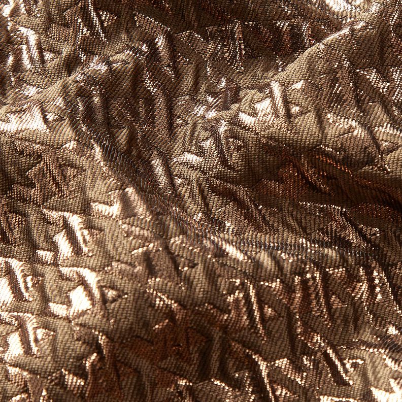 Cloqué Pata de gallo con purpurina – marrón medio,  image number 2