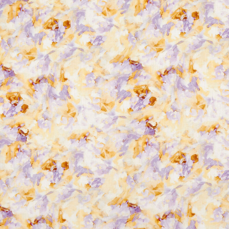 Batik mezcla de lino y algodón – marfil/lila,  image number 1