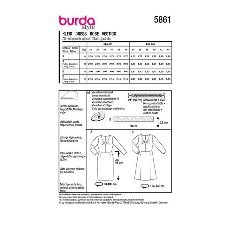 Vestido | Burda 5861 | 34-44,  image number 9