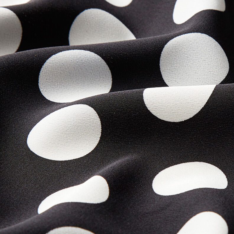 Tejido crepé Lunares [2,5 cm] – negro,  image number 2