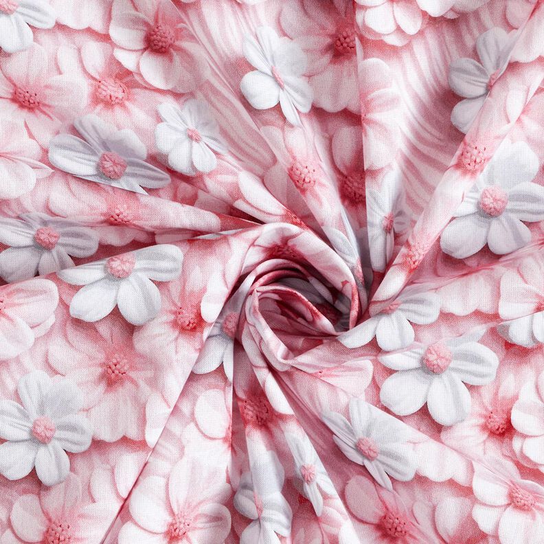 Popelina de algodón Flores de azúcar Impresión digital – rosa viejo claro,  image number 3