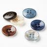 Botón de 4 agujeros jaspeado [Ø 15 mm] – marrón oscuro,  thumbnail number 4