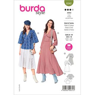 Vestido / Blusa, Burda 6040 | 34 - 44, 