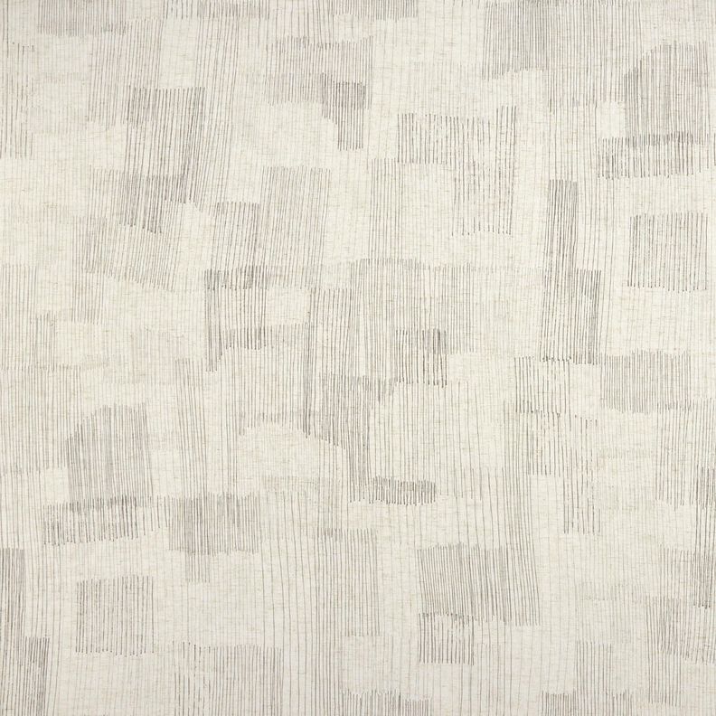 Tela para cortinas Mezcla de lino Rayas irregulares  – gris/naturaleza,  image number 1
