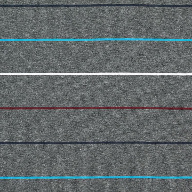 Tela de jersey de algodón Rayas de colores – gris pizarra,  image number 1
