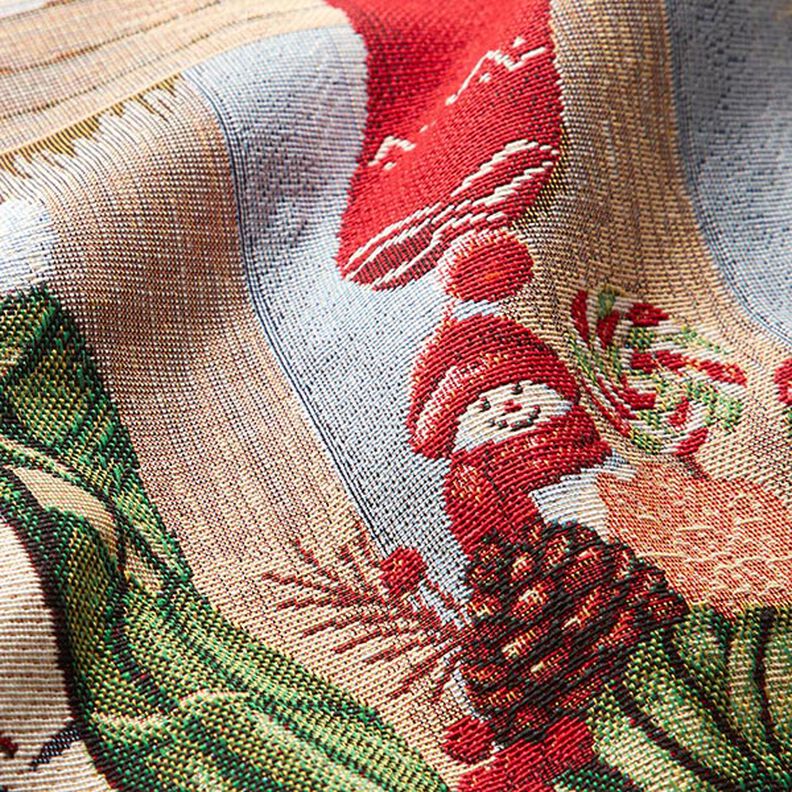 Panel Tapiz Gato de navidad – azul claro/rojo,  image number 2