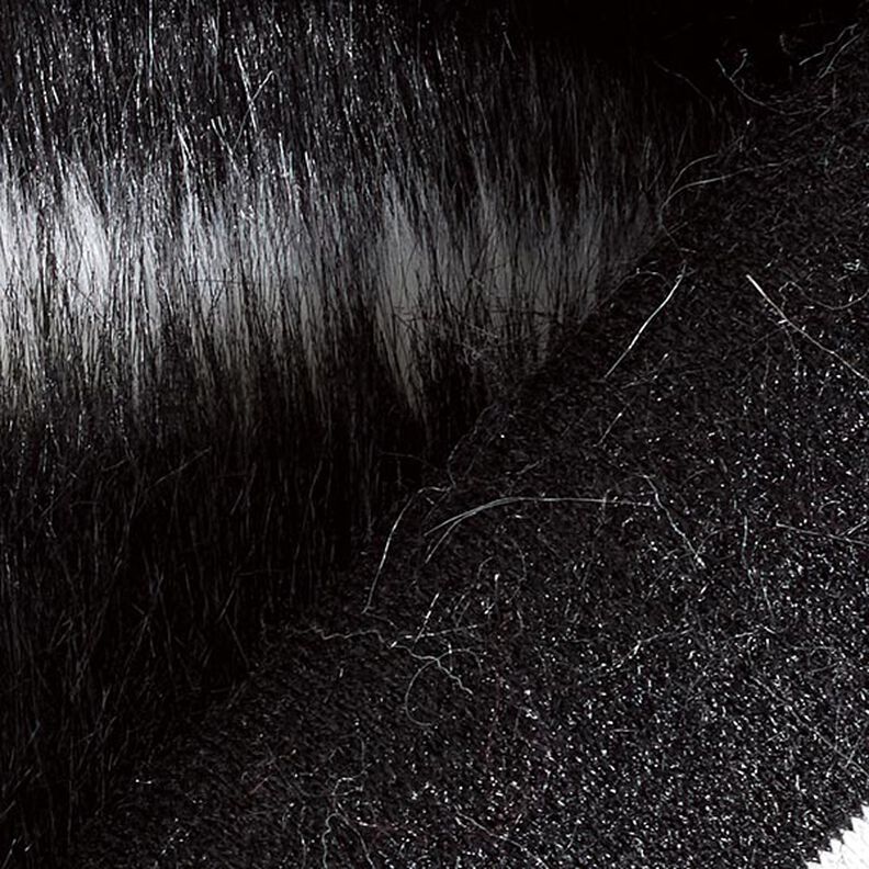 Piel sintética Rayas horizontales – negro/blanco lana,  image number 4