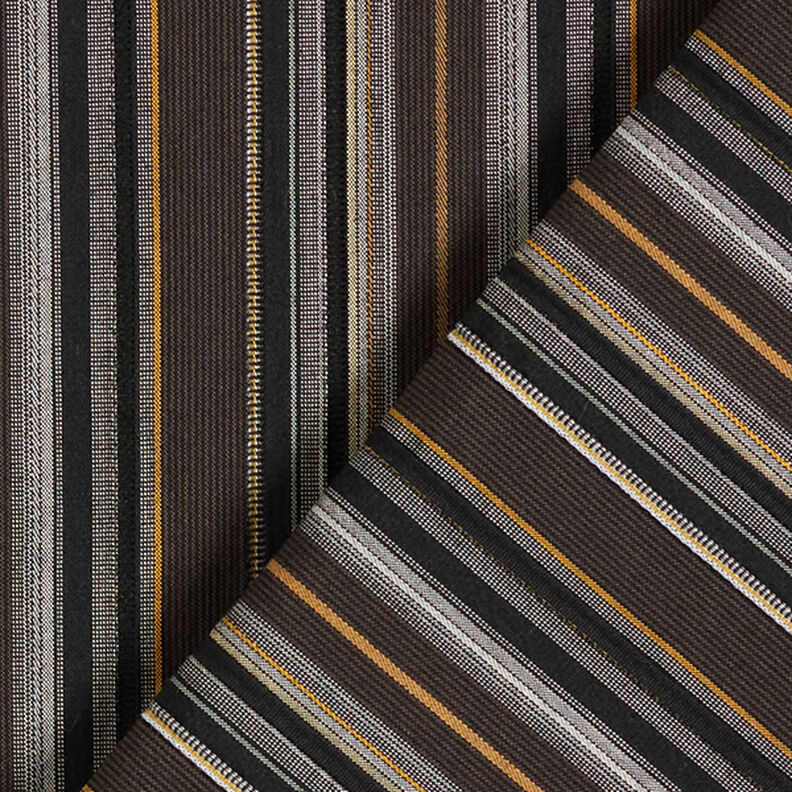 Mezcla de algodón a rayas – marrón negro,  image number 4