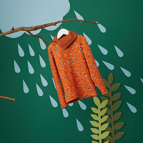 Tela de jersey de algodón Vuelo de cometa Impresión digital | PETIT CITRON – naranja – Muestra,  image number 8