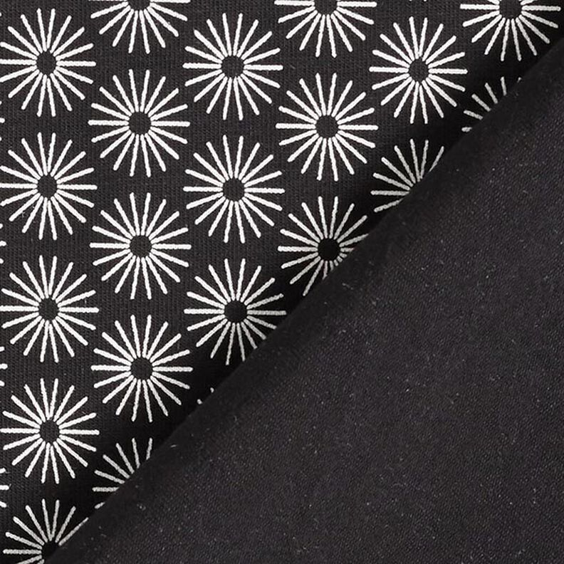 Tela de jersey de algodón brillan las flores – negro,  image number 4
