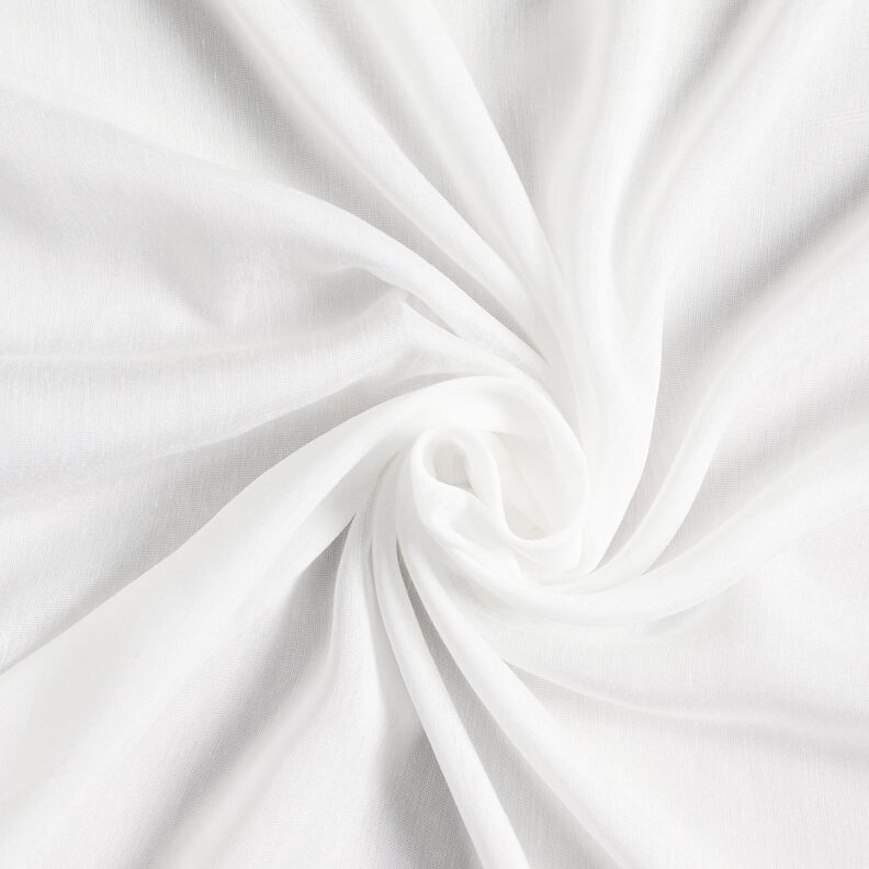 Gasa mezcla viscosa-seda liso – blanco,  image number 1